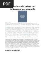 70 Points de Prière de Délivrance Personnelle