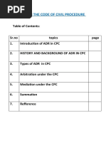 Adr in The Code of Civil Procedure