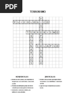 Crucigrama de Terrorismo