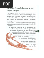 2°básico - Texto y Actividad - Por Qué El Cocodrilo Tiene La Piel Rugosa y Áspera