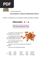 GUIA DE TRABAJO N°1 Lenguaje 3°A Lección Almendra