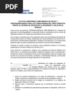 Acta de Compromiso R. y R. Personal Operativo