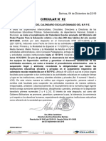 Circular #02 Observancia Del Calendario Escolar. 03-12-19