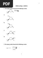 CSIR Test Paper - PART B: 1. The Major Product Formed in The Following Reaction