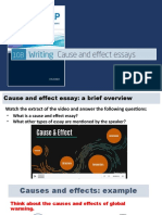 Cause and Effect Essay Structure