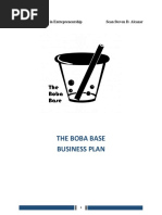 Business Plan The Boba Base: Performance Task in Entrepreneurship Sean Steven D. Alcazar