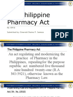 The Philippine Pharmacy Act: RA 10918 Submitted By: Emerald Shaine P. Samoza