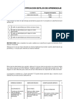 Formato Identificacion Estilos de Aprendizaje