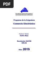 Programa de La Asigantura Comercio Electronico 2019