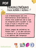 Trabalenguas para Niños y Niñas