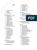 Daftar Obat-Obatan Klinik: Vitamin & Suplemen