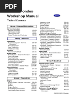 2003.0 Mondeo Workshop Manual: Group 1 General Information