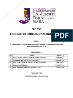 Language Functions For Interpersonal Communication and Workplace Interaction Compress