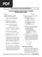 SEPARATA Sem 1 - Sesion 1 Funciones. Definición. Funcion Lineal y Cuadrática