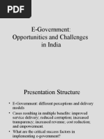 E-Government: Opportunities and Challenges in India