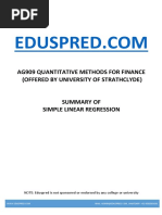 AG909 Quantitative Methods For Finance