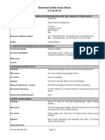 Material Safety Data Sheet Avalig K