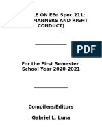 Modules On Good Manners and Right Conduct (Edukasyon Sa Pagpapakatao)