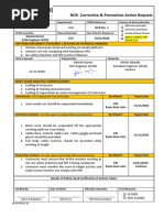 NCR-Corrective & Preventive Action Request