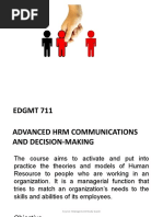 Advanced HRM Communication and Decision-Making