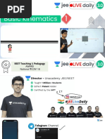 (L1) - (JLD 3.0) - Basic Kinematics - 5th Apr