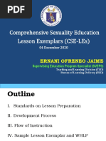 Comprehensive Sexuality Education Lesson Exemplars (Cse-Les)