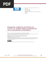 Educación A Distancia en Tiempos de COVID-19: Análisis Desde La Perspectiva de Los Estudiantes Universitarios