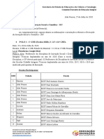 Ofício Circular Nº031 - 2020. Formação de Inovação Social e Científica - IsC