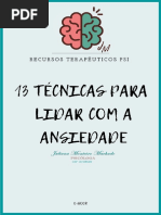 13 Técnicas para Lidar Com A Ansiedade