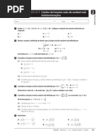 Ficha de Trabalho 09 - 11 Ano - Limites de Funcoes Reais de Variavel Real e Indeterminacoes