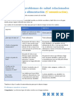 Leemos Sobre Problemas de Salud Relacionados A La Inadecuada Alimentación