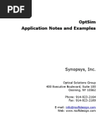 Optsim Application Notes and Examples: Synopsys, Inc