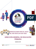 ORIENTACIONES DEL NIVEL DE EDUCACIÓN PRIMARIA Primer Trayecto Del Año Escolar 2021 - 2022