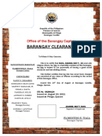 Barangay Clearance For Work Immersion