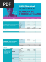 Planilha Controle Financeiro Nath Financas