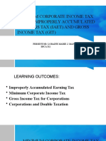 Minimum Corporate Income Tax (Mcit), Improperly Accumulated Earnings Tax (Iaet) and Gross Income Tax (Git)