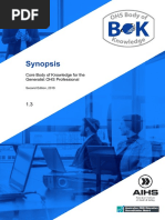 Synopsis: Core Body of Knowledge For The Generalist OHS Professional