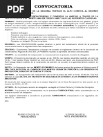 CONVOCATORIA