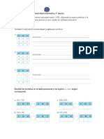 3° Básico - Comparar y Ordenar Números Hasta 1 000, Utilizando La Recta Numérica o La Tabla Posicional