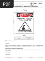 Placa de Sinalização - Espaço Confinado