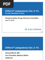 Differin (Adapalene) Gel, 0.1%: ® For The Treatment of Acne