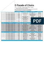 Parade of Choirs Workbook - Schedule