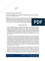 Caso N°. 2511-21-EP Jueza Ponente: Karla Andrade Quevedo Sala de Admisión de La Corte Constitucional Del Ecuador.