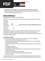 Biotin Deficiency in Chickens