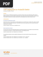 VoIP Deployment On ArubaOS-Switch