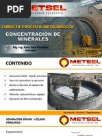 Clase 8 Metsel Concentración de Minerales