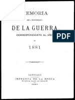 Memoria de Guerra de 1881