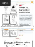 Las Vocales para Preescolar y Primer Grado de Primaria - Educación Primaria