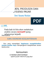 Konsumen, Produsen Dan Efisiensi Pasar