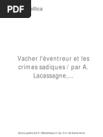 Vacher L'éventreur Et Les Crimes Sadiques / Par A. Lacassagne,..